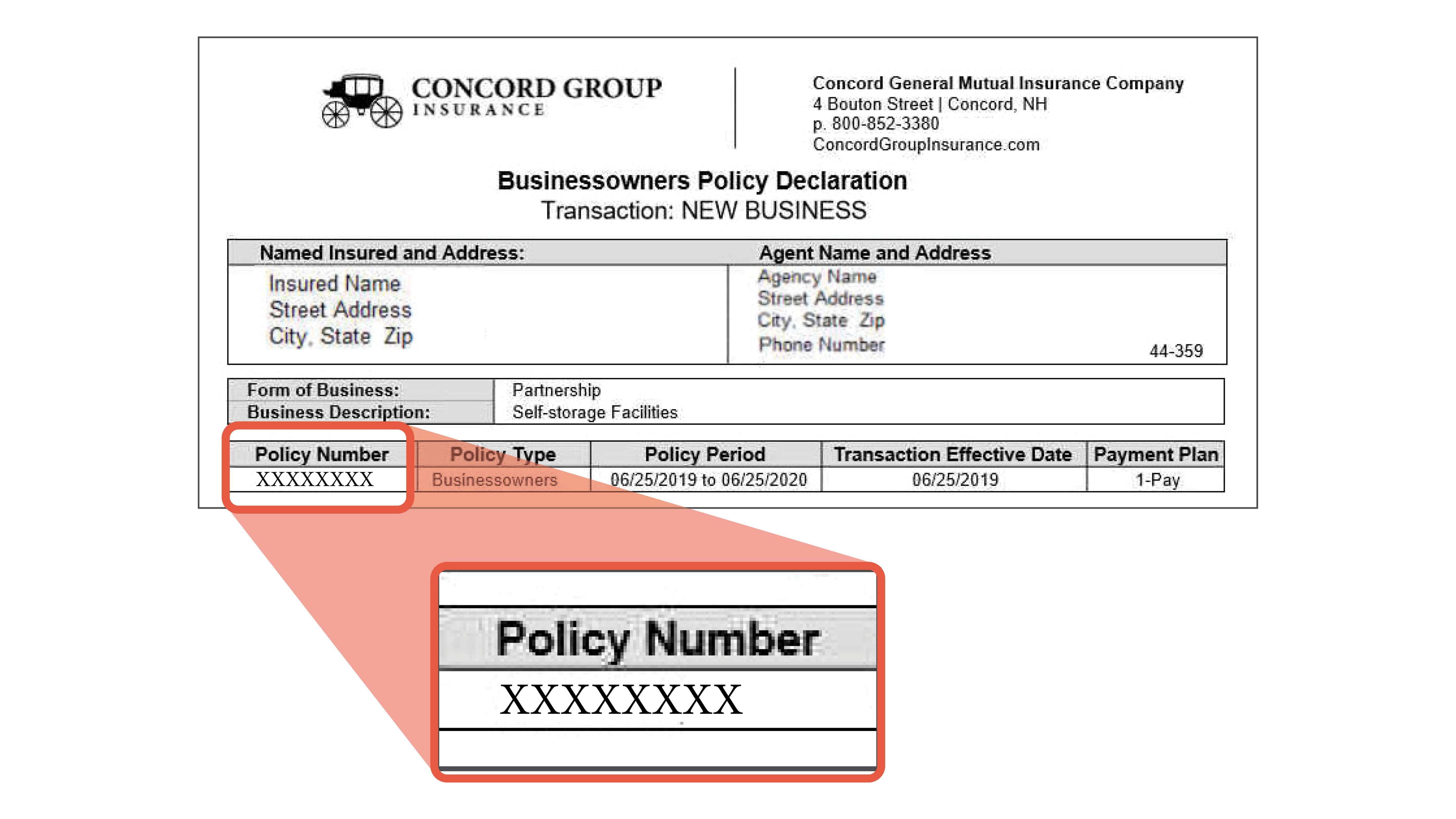 Commercial Line Declaration Sample